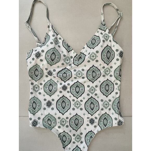 Quiksilver Swim One Piece Swimsuit Geometric Print Swimwear - Picture 3 of 9